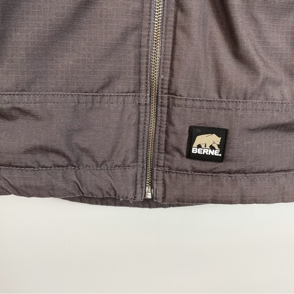 Berne Heartland Vest Fleece-Lined Ripstop Insulated Zip Up Grey - Picture 7 of 8